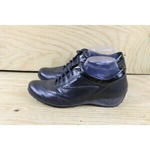 Mephisto Shoes Womens 9.5 Black Leccia Leather Air Relax Sneakers France